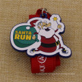 Promotional Custom Enamel Santa Run Medal for Christmas